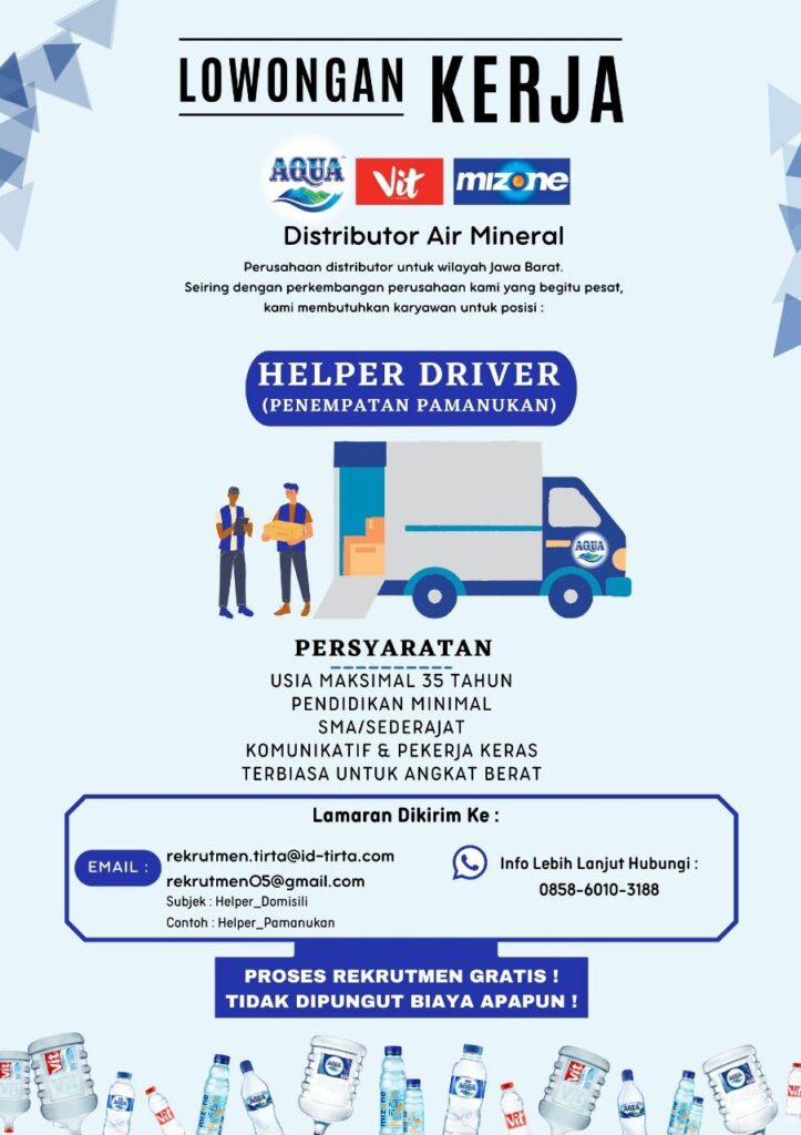 Lowongan Kerja PT Tirta Utama Abadi Subang